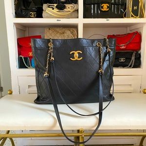 Chanel Vintage XL Supermodel Tote Travel Bag
